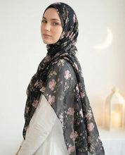 Midnight Blossom Printed Georgette