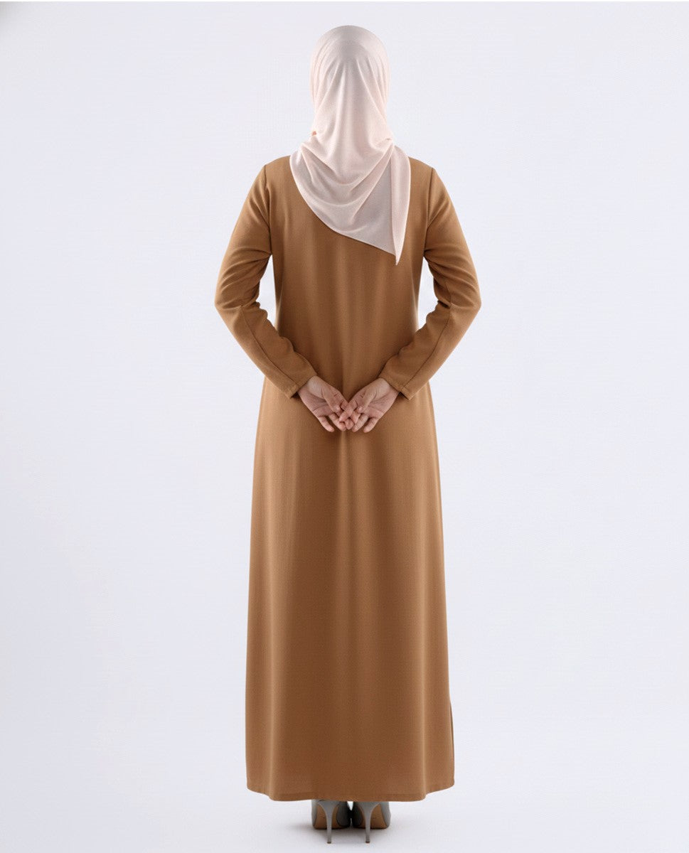 Brown Under Abaya