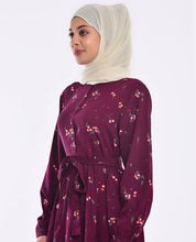 Rosewood Floral Belted Abaya