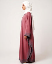 Flowing Peach Button-Down Butterfly Kaftan