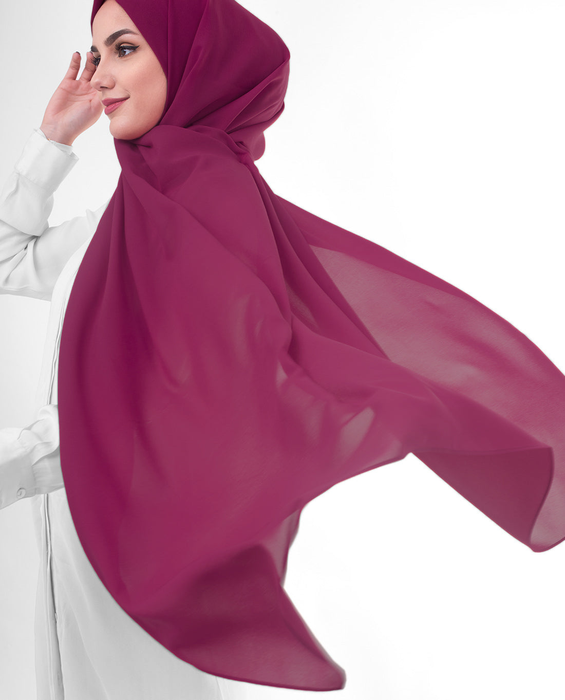 Red Bud Poly Georgette Scarf