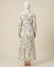 Chiffon Pastel Floral Abaya