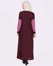Peach And Maroon Feminine Touch Jilbab