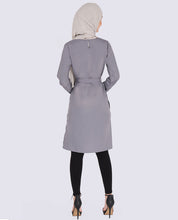 Blue Hue Belted Shirt Dress