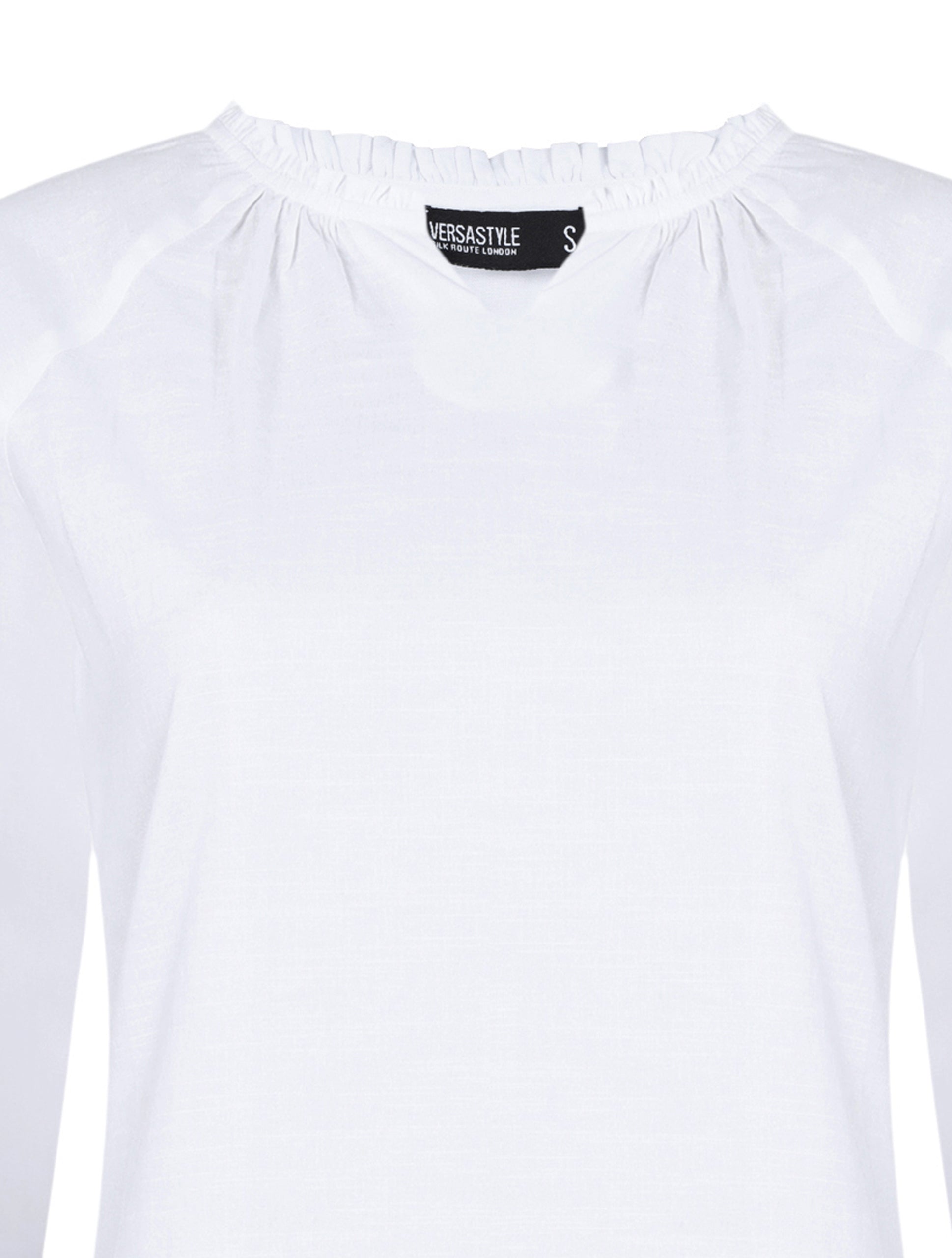 White Motif Print Midi