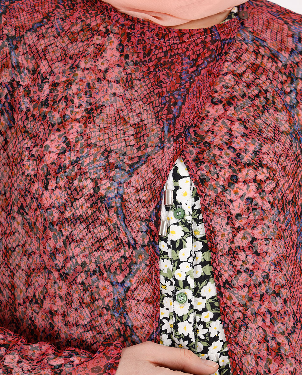 Round Collar Red Summer Outerwear