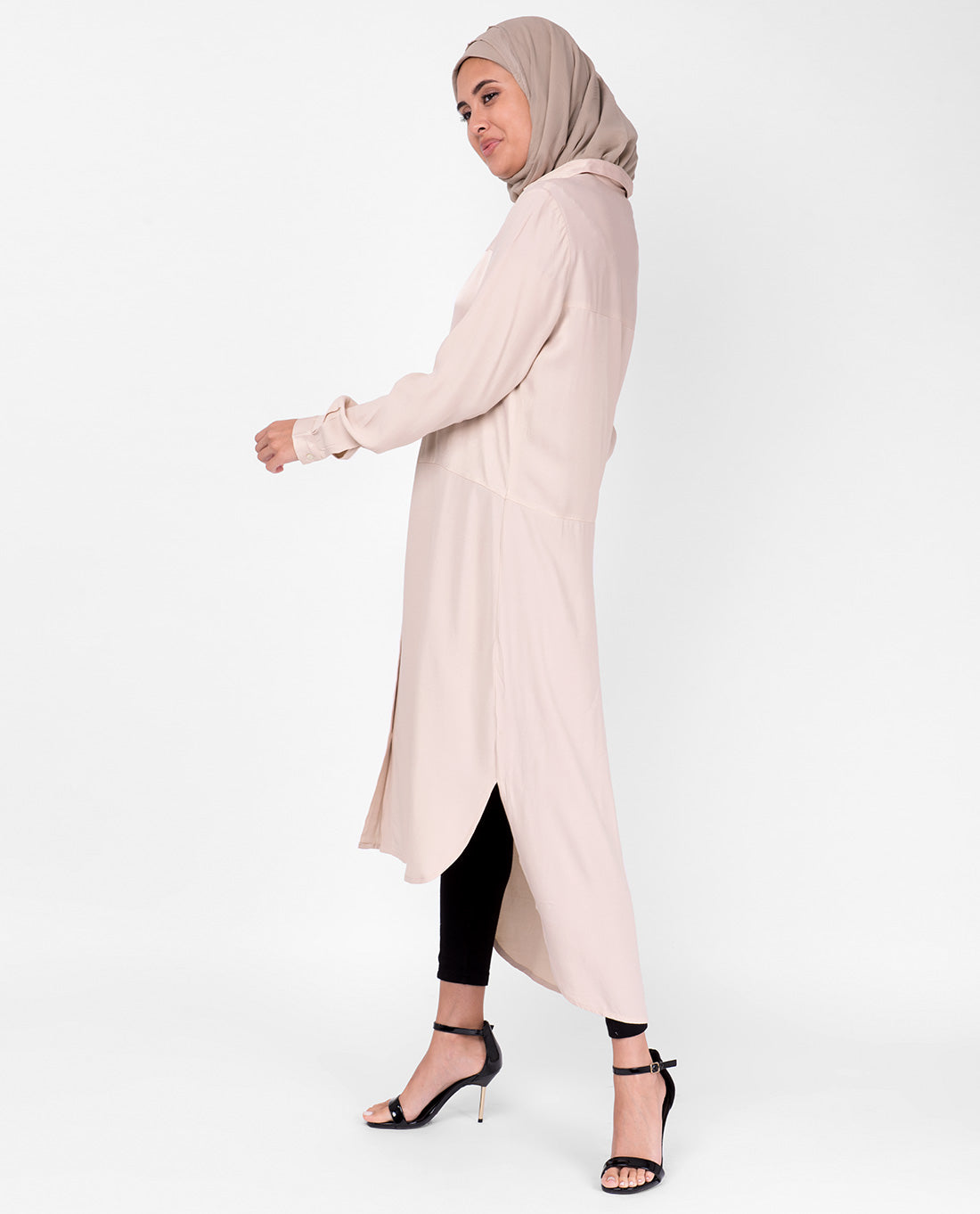Sumo Satin Light Pink Shirt Dress