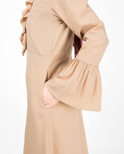 Ruffle Neck Sand Abaya