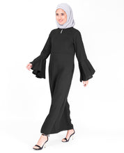 Bell Sleeve Black Lace Abaya
