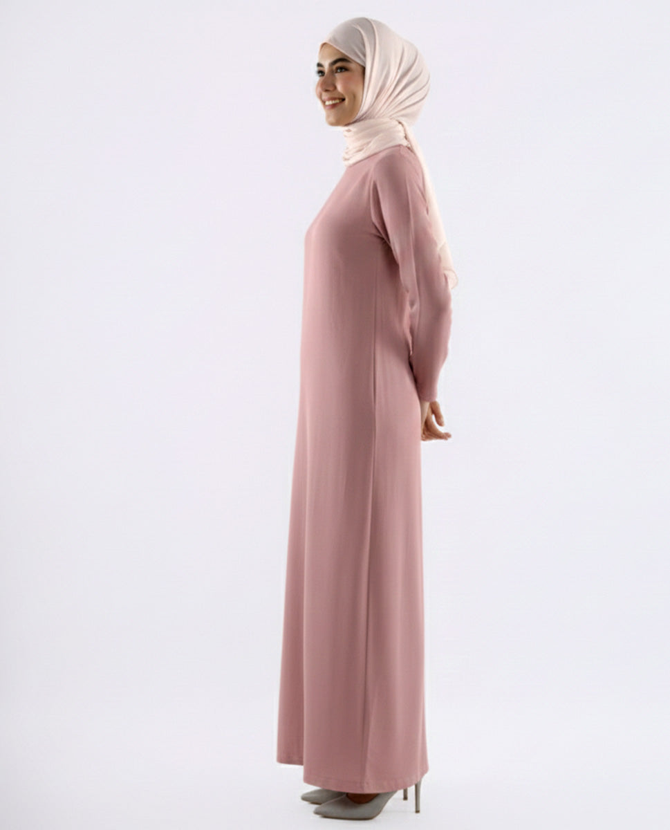 Dusty Pink Under Abaya
