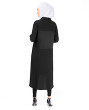 Sumo Satin Black Shirt Dress