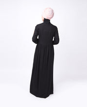 Black Floral Embroidered Abaya