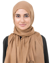 Macaroon Beige Viscose Woven Scarf