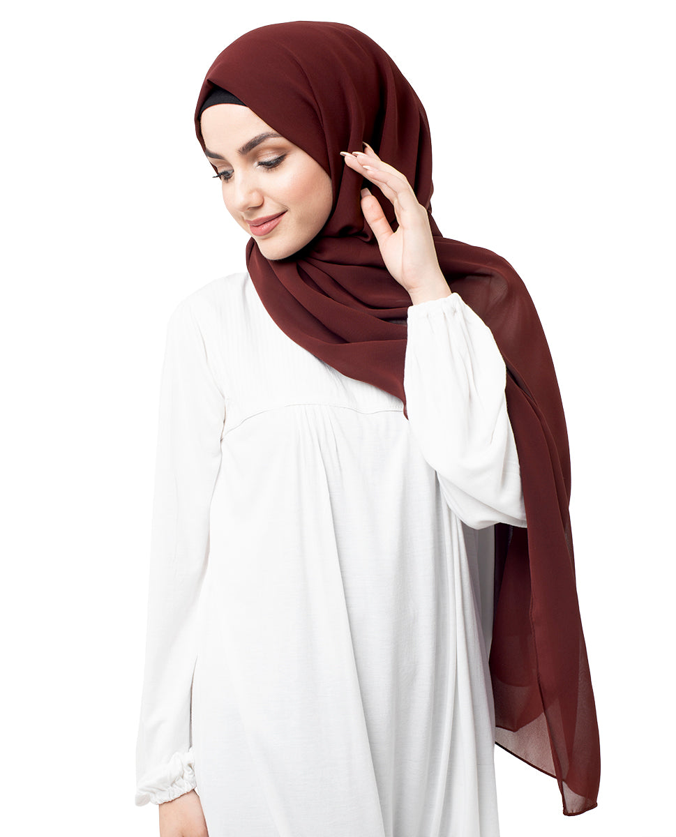 Raisin Poly Georgette Scarf