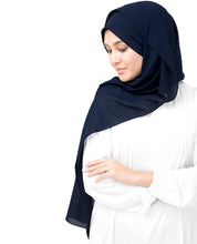 Peacoat Poly Georgette Scarf