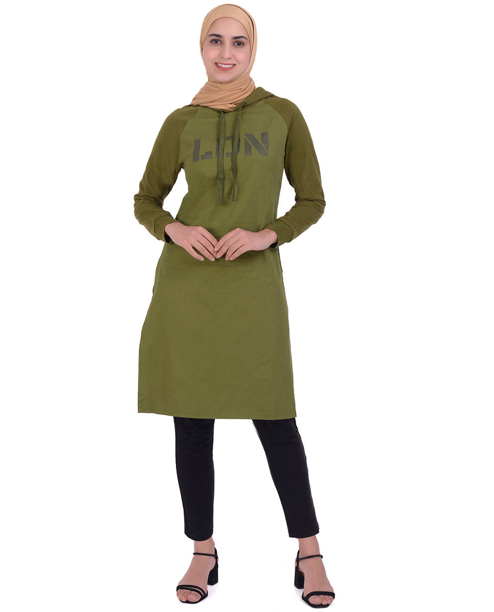 Green LDN Print Hoody