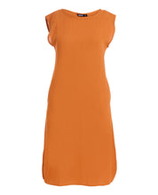 Pumpkin Spice Brown Rayon Slip Dress