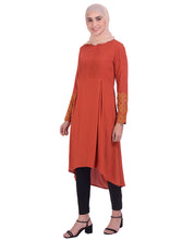 Chocolate With Front Pleats Midi