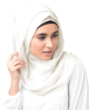 Bright White Poly Chiffon Hijab