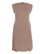 Natural Beige Rayon Slip Dress