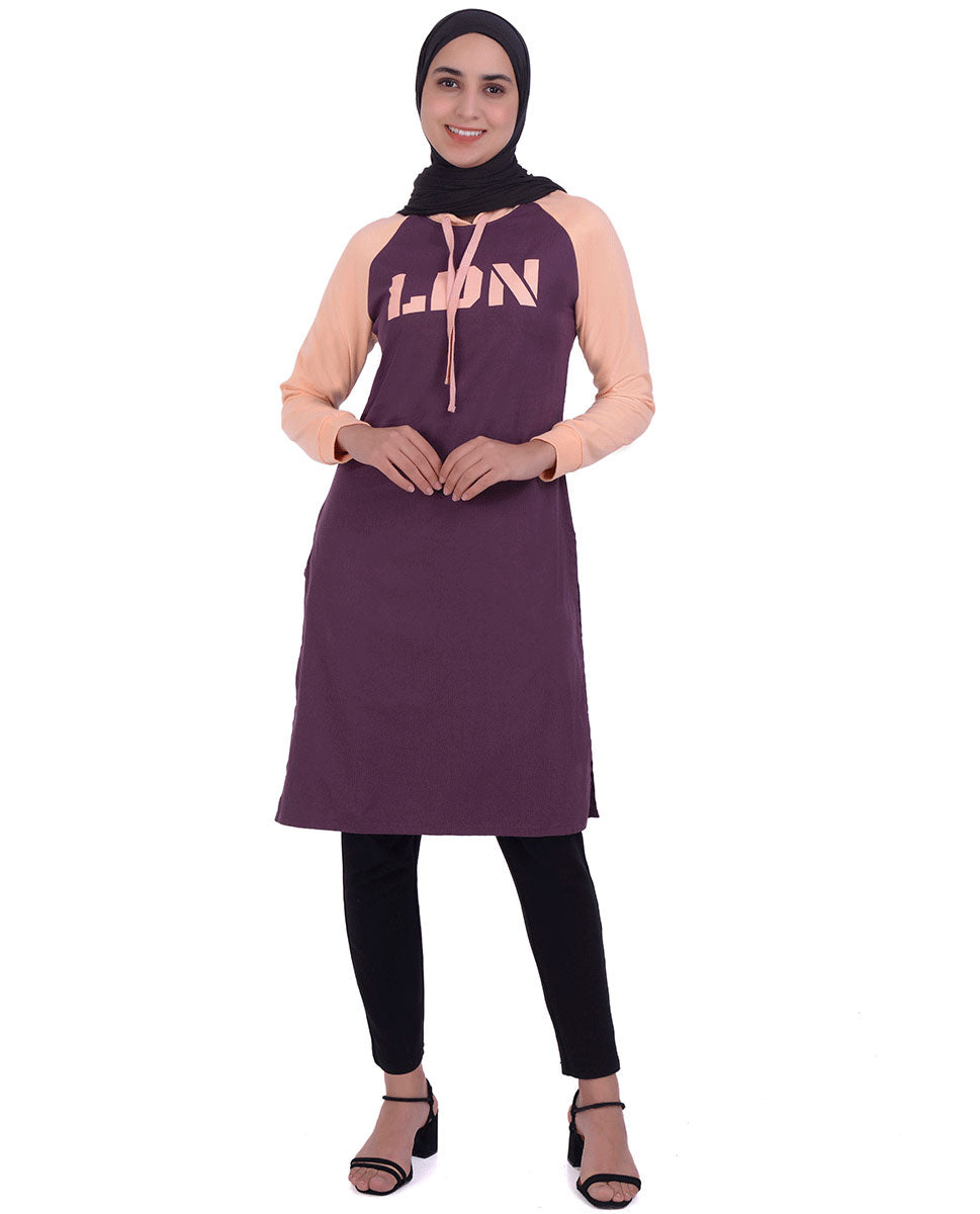 Plum LDN Print Hoody