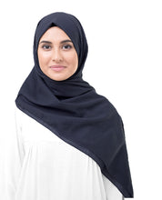Peacoat Cotton Voile Scarf