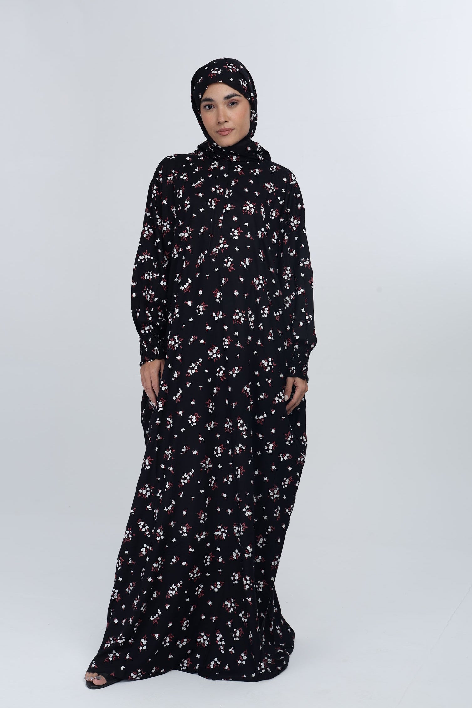 Black Floral Salah Dress