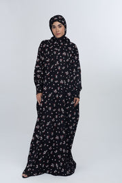 Black Floral Salah Dress