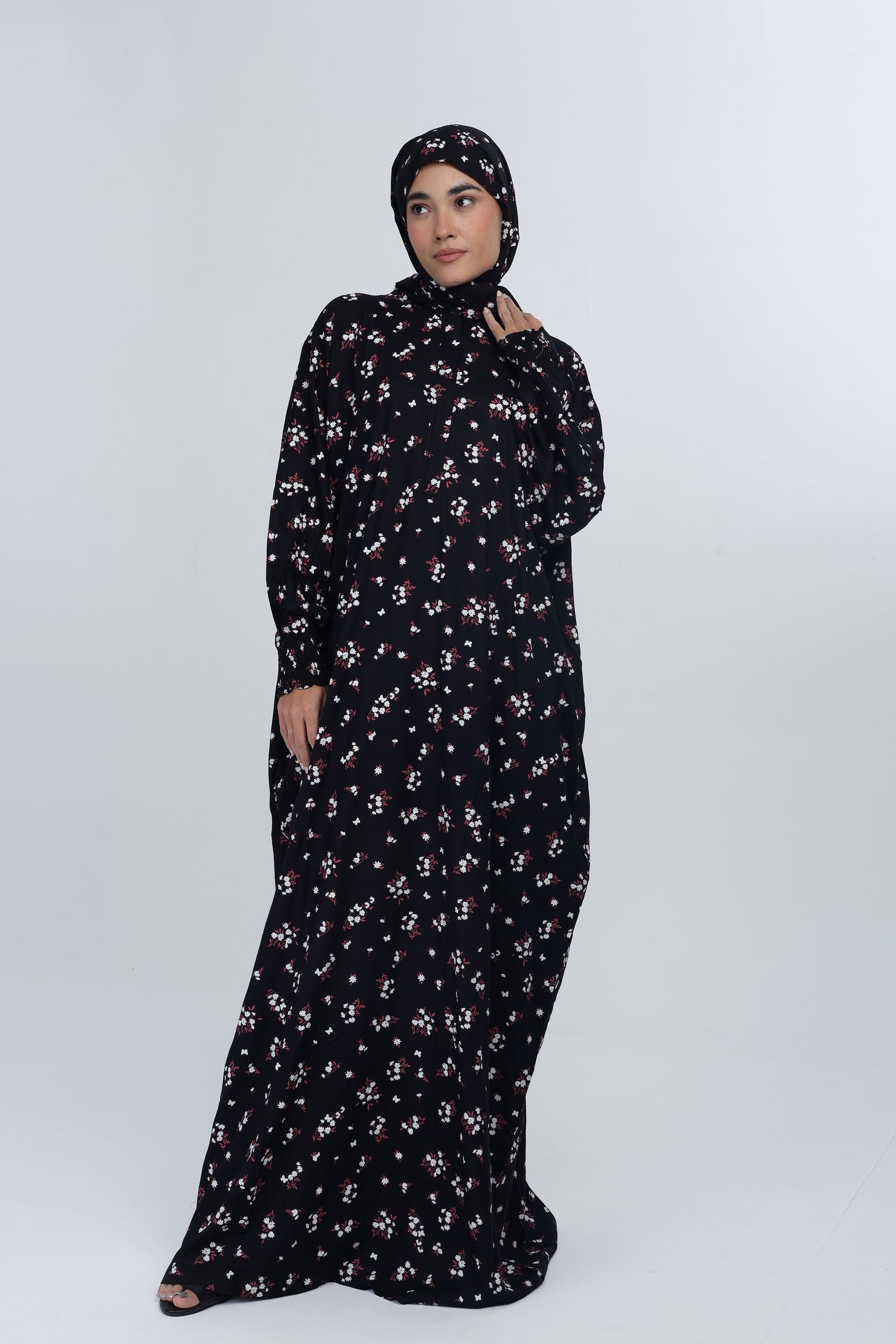 Black Floral Salah Dress