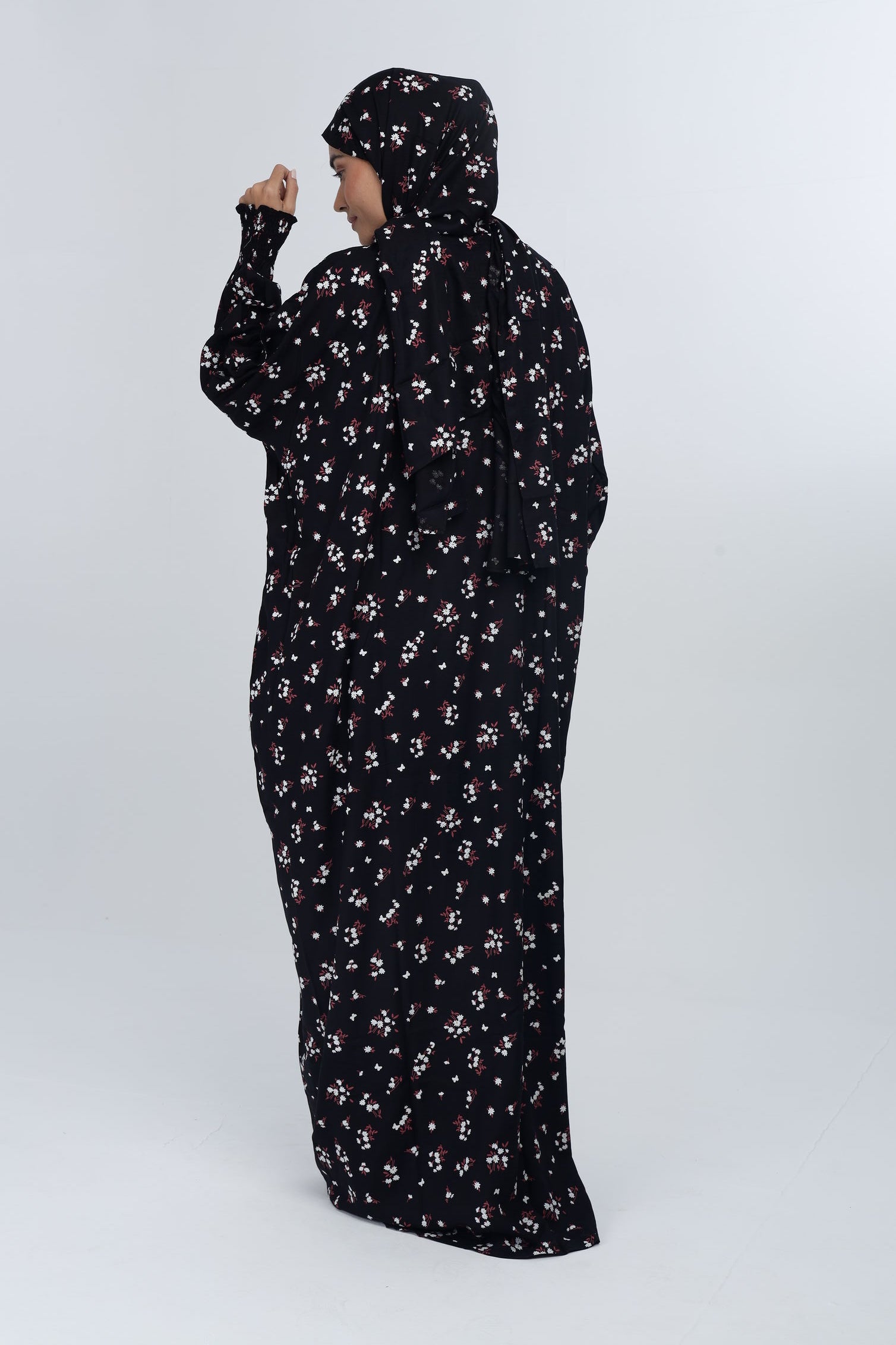 Black Floral Salah Dress