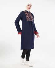 Fringes & Flare Embroidered Blue Top