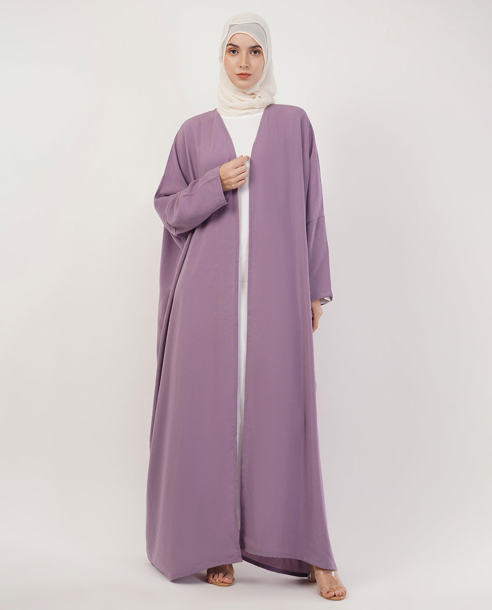 Purple Open Abaya
