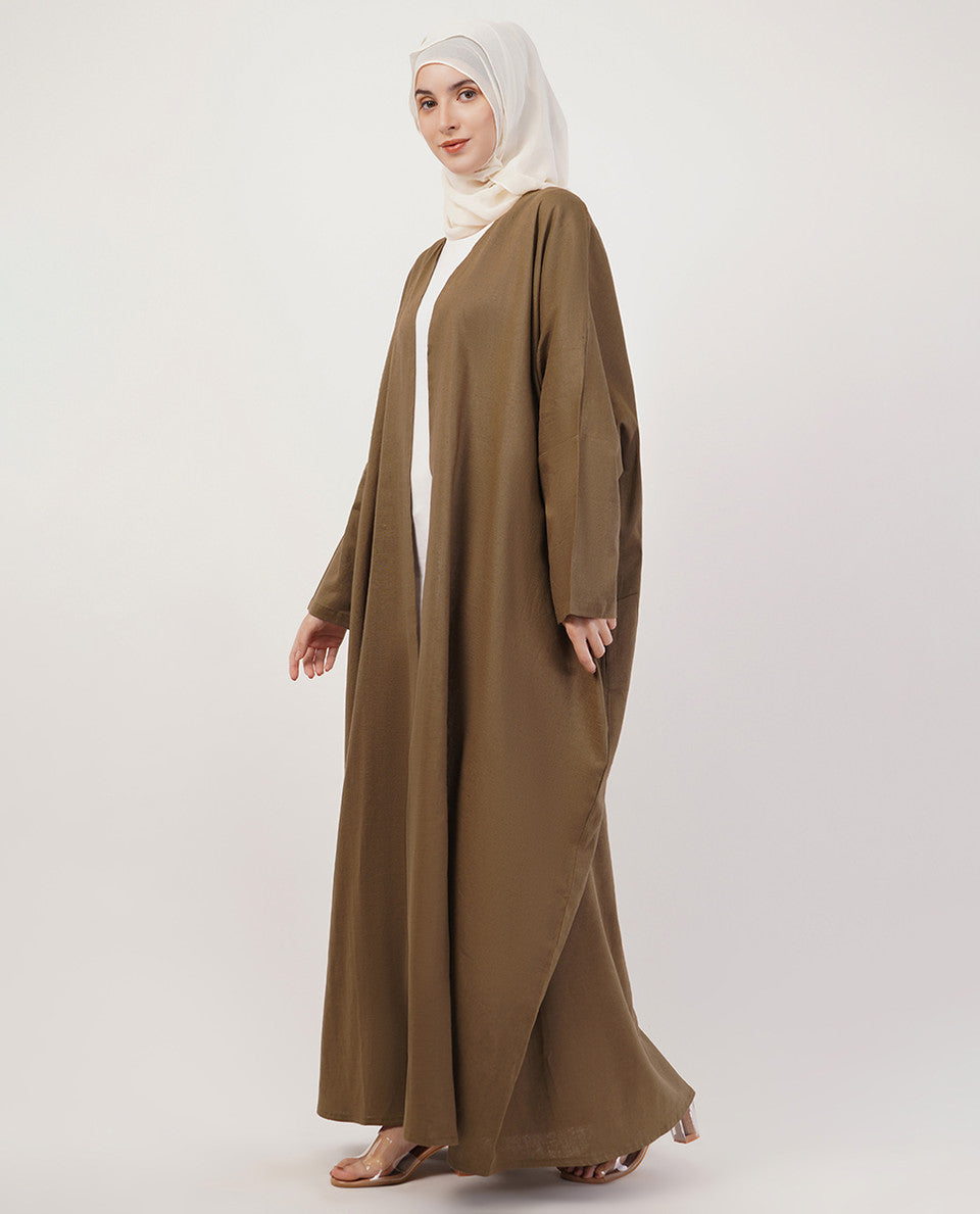 Ripe Olive Open Abaya