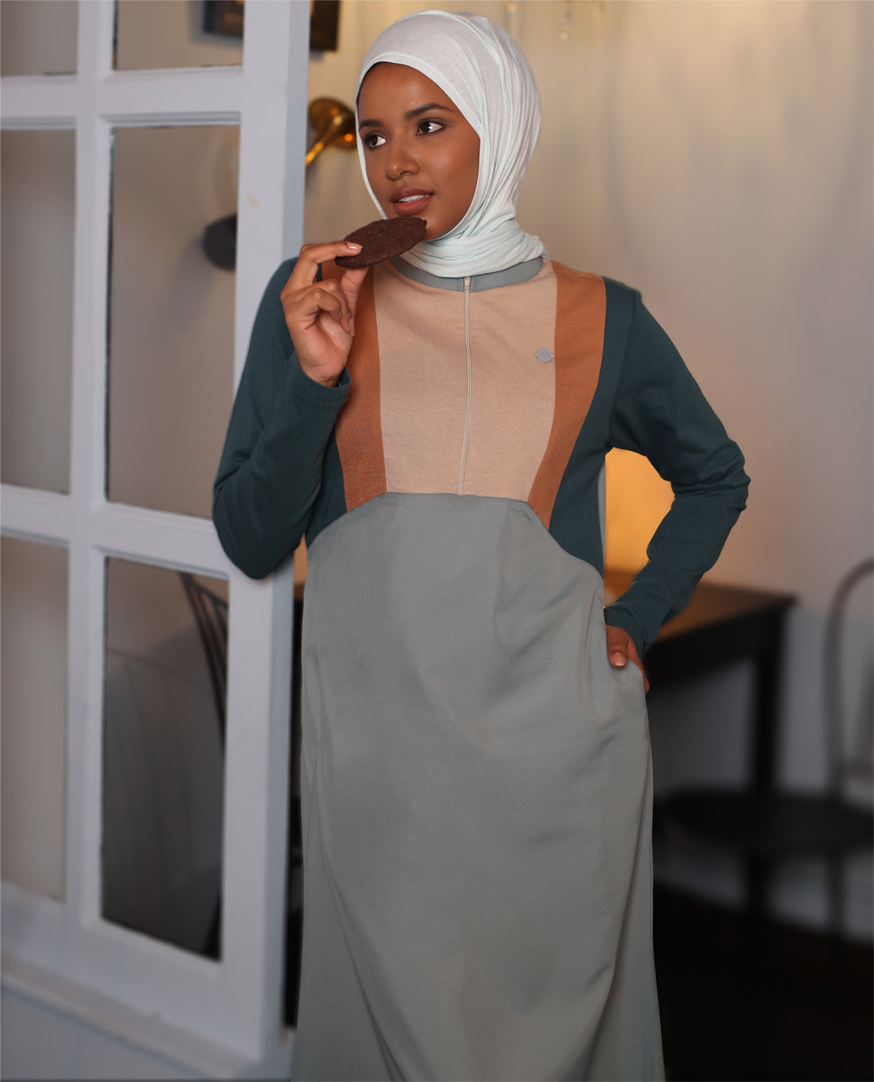 Sage Grey Smart Sister Jilbab
