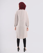 Pebble Grey Frilled Top