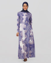 Lilac Blush Belted Abaya