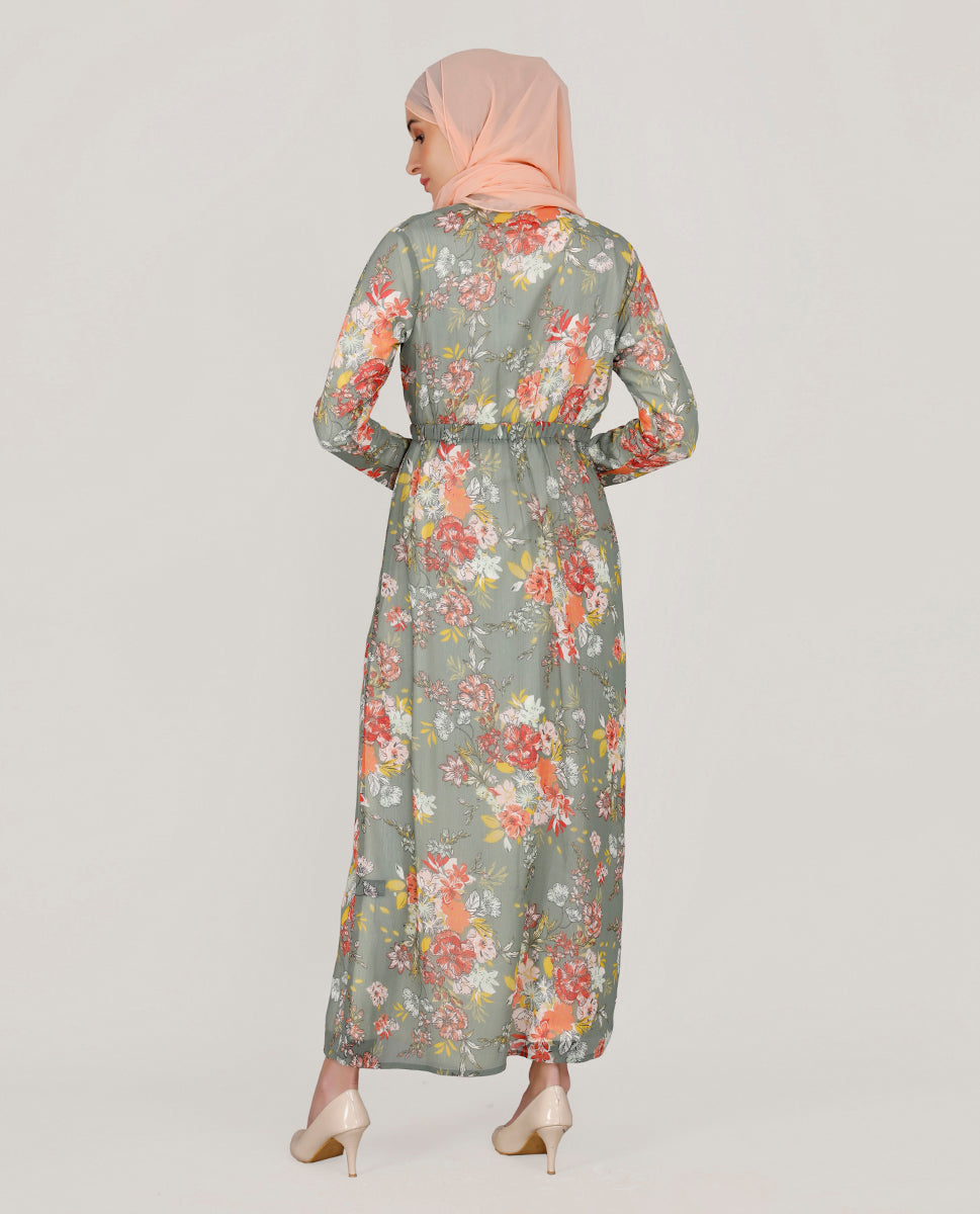 Floral Fiesta Lightweight Poly Chiffon Outerwear