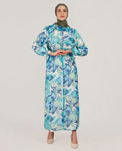 Blue Hues Ruffled Neck Outerwear