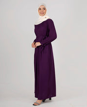 Vivacious Violet Belted Abaya