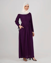 Vivacious Violet Belted Abaya