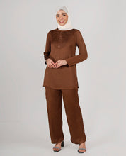 Rich Chocolate Premium Satin Co-Ord Set