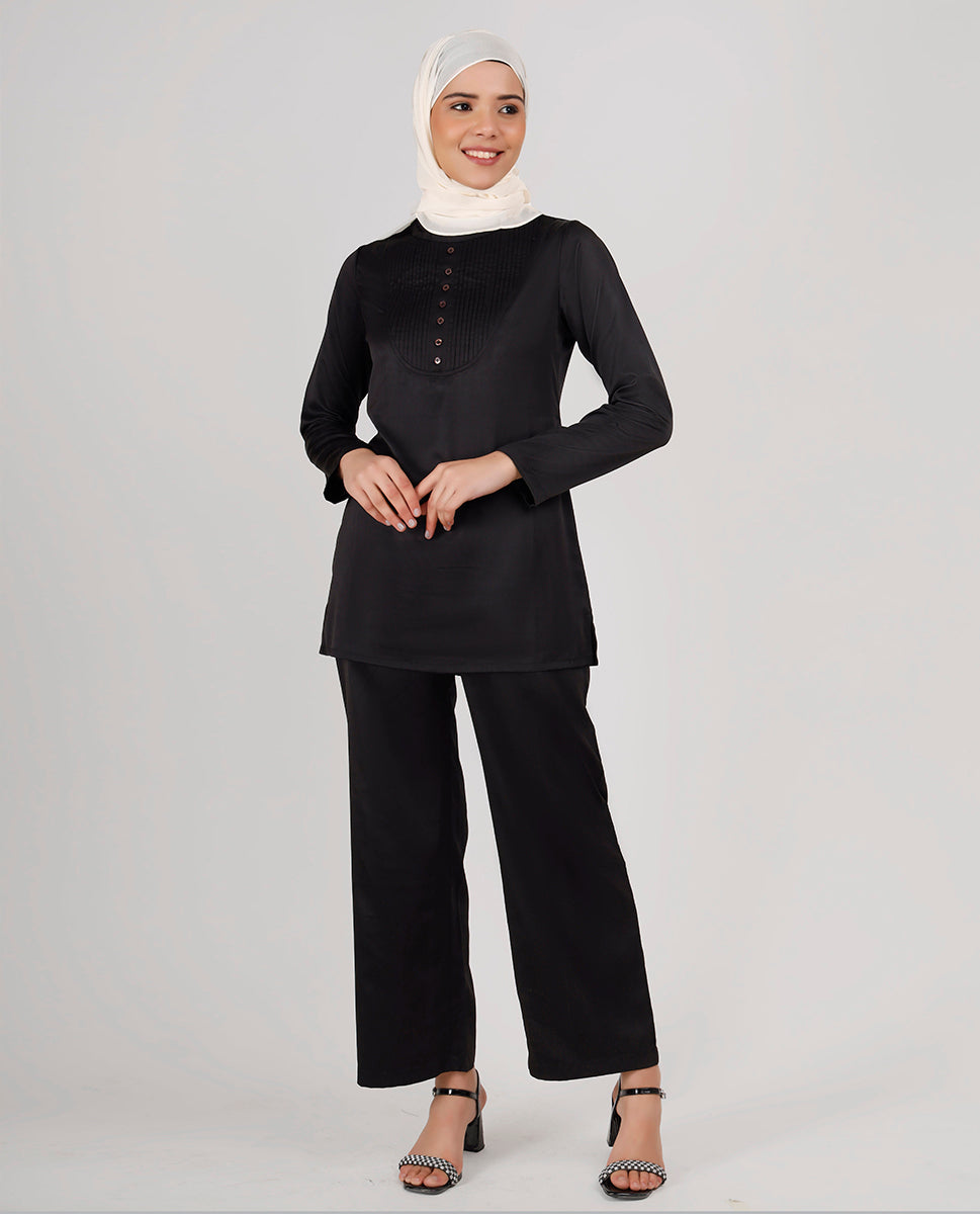 Black Beauty Premium Satin Co-Ord Set