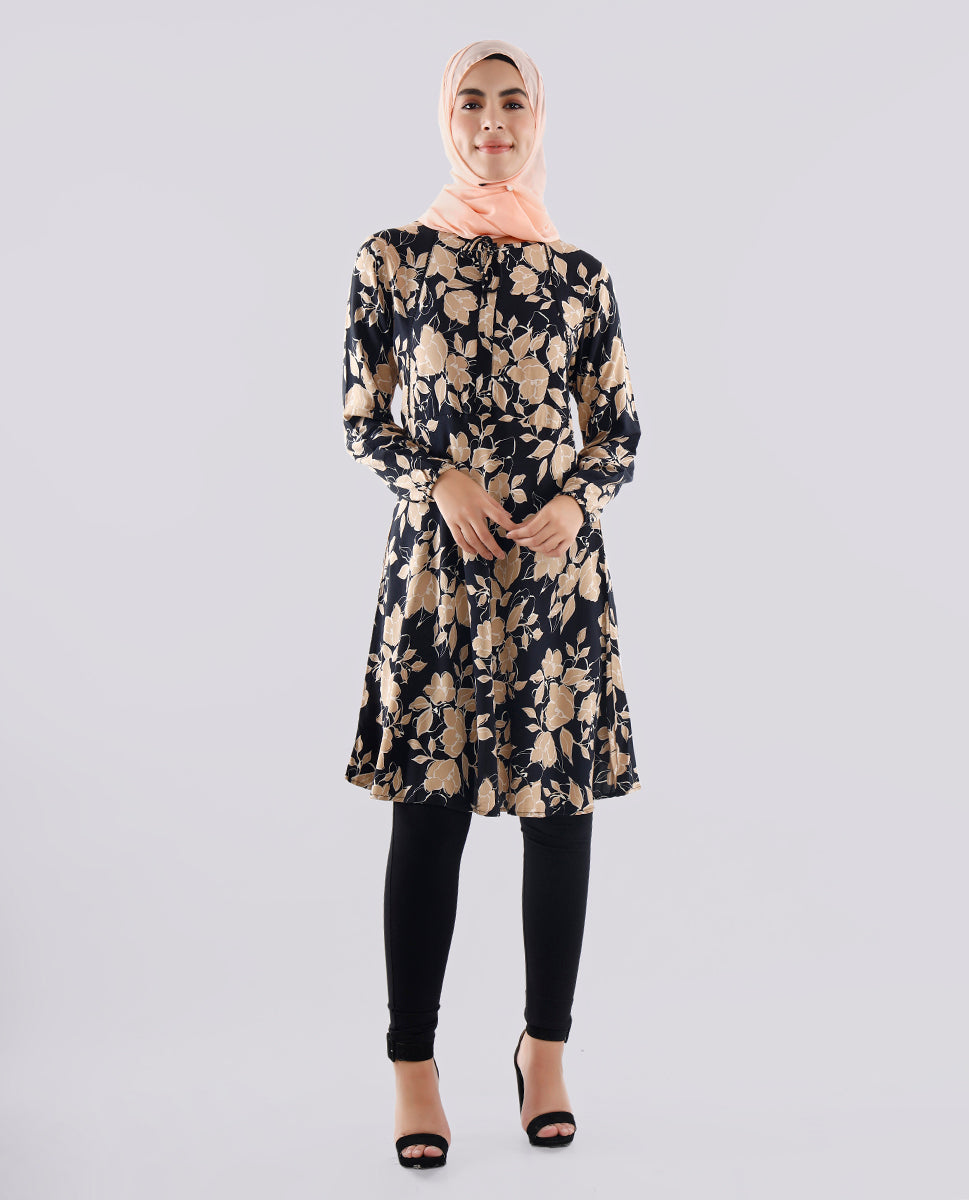 Kingri Lace Printed Rayon top