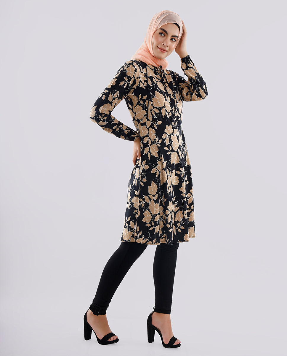 Kingri Lace Printed Rayon top