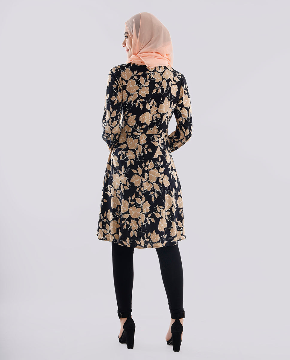 Kingri Lace Printed Rayon top