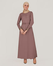 Maroon Love Embroidered Abaya