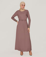 Maroon Love Embroidered Abaya