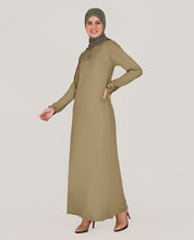 Exquisite Embroidery Olive Green Rayon Abaya