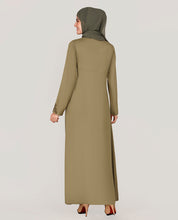 Exquisite Embroidery Olive Green Rayon Abaya