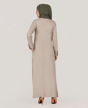 Exquisite Embroidery Light Grey Rayon Abaya